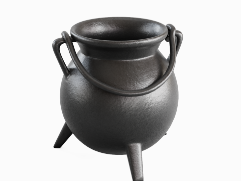 Medieval Cauldron 02 3D Model