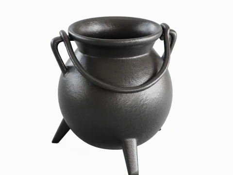 Caldeir&atilde;o Medieval 02 Modelo 3D