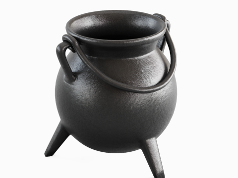 Medieval Cauldron 02 3D Model