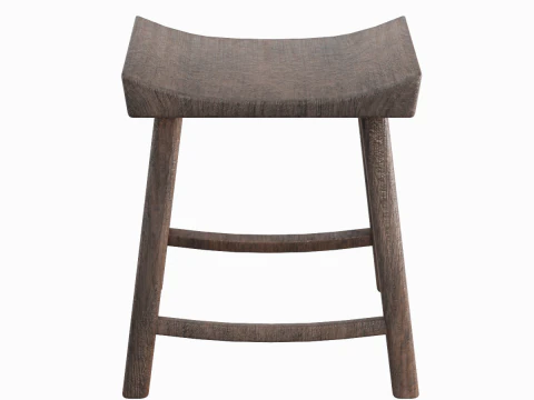 Cadeira de madeira velha 01 Modelo 3D