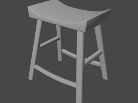 Old Wooden Chair 03 3D मॉडल