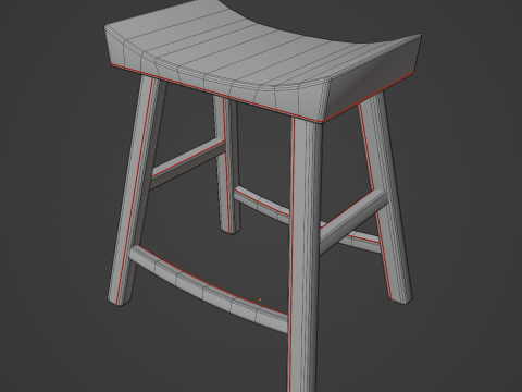 Old Wooden Chair 03 3D मॉडल