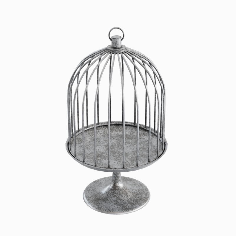 Metal Birdcage 01 3Dモデル .c4d .max .obj .3ds .fbx .stl .blend