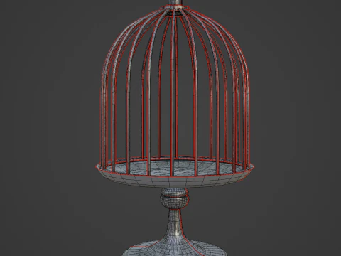Metal Birdcage 01 3D Model