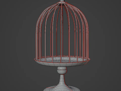 Metal Birdcage 01 3D Model