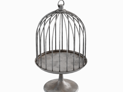 Metal Birdcage 02 Modèle 3D