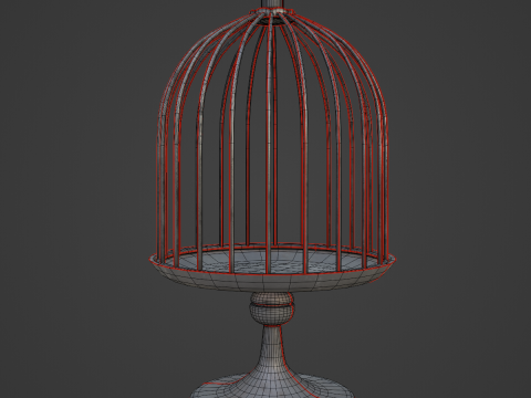 Metal Birdcage 02 Modèle 3D