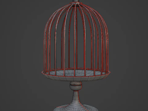 Metal Birdcage 02 3D Model
