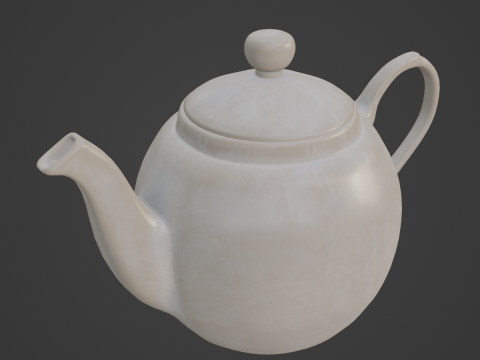 Ceramic Teapot 01 3D Modell