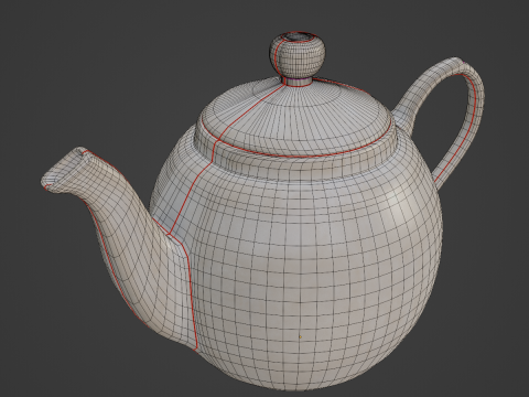 Ceramic Teapot 01 3D Modell