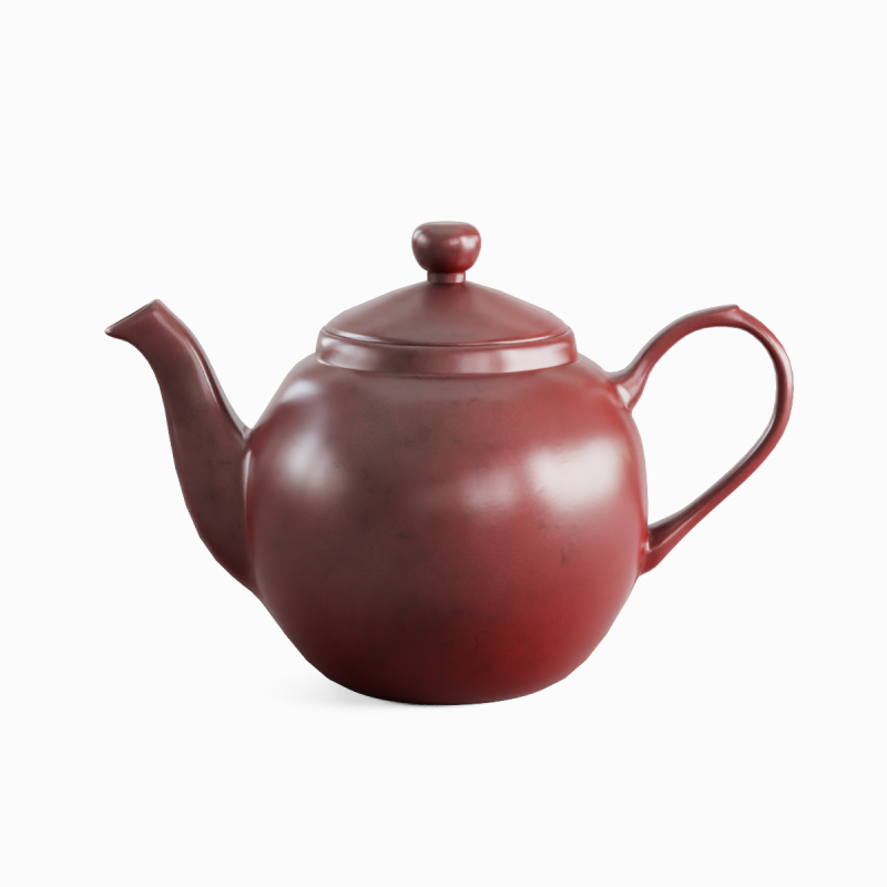 Ceramic Teapot 02 Model 3D .c4d .max .obj .3ds .fbx .stl .blend