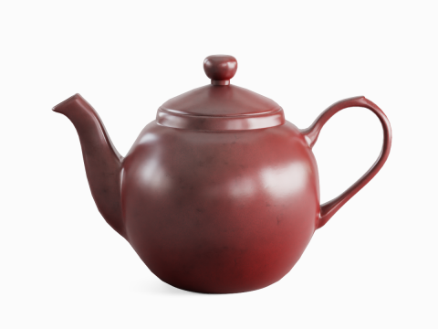 Ceramic Teapot 02 Model 3D