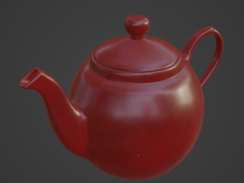 Ceramic Teapot 02 Model 3D