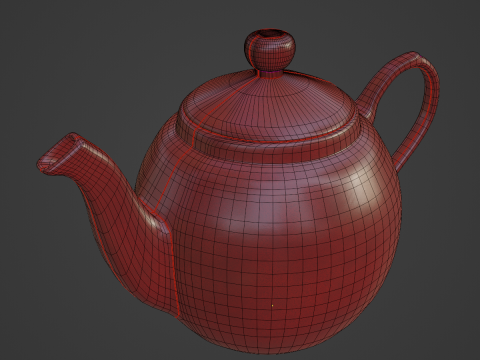 Ceramic Teapot 02 Model 3D