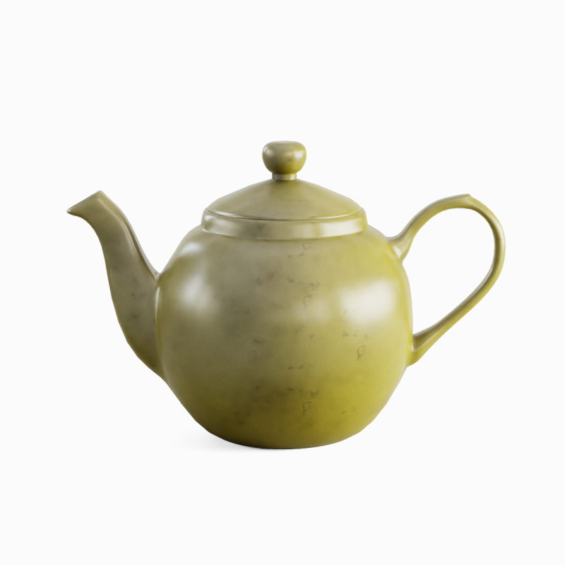 Ceramic Teapot 03 3D 模型 .c4d .max .obj .3ds .fbx .stl .blend