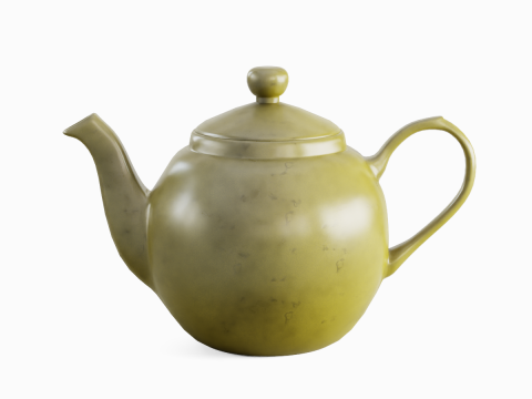 Ceramic Teapot 03 Model 3D