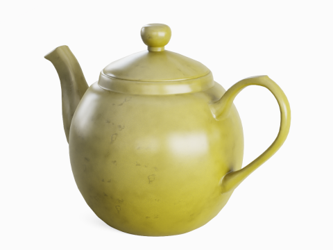 Ceramic Teapot 03 3D 模型