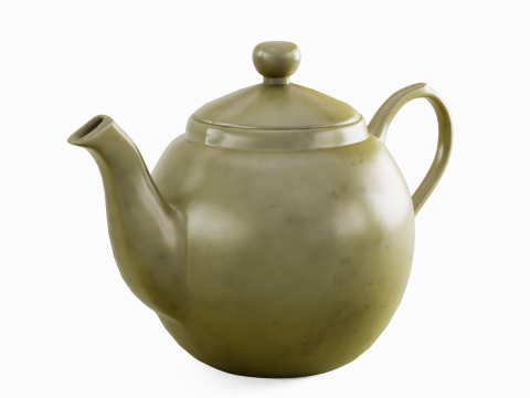Ceramic Teapot 03 3D 模型