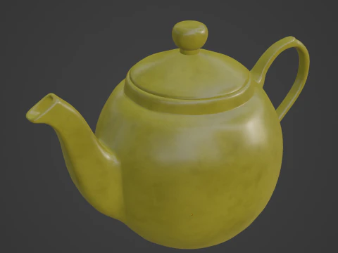 Ceramic Teapot 03 3D Model