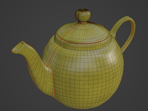 Ceramic Teapot 03 3D 模型