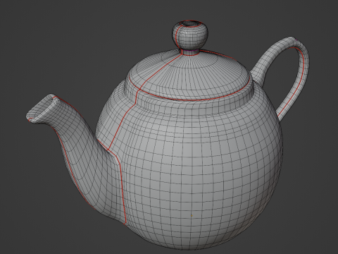 Ceramic Teapot 03 3D 模型