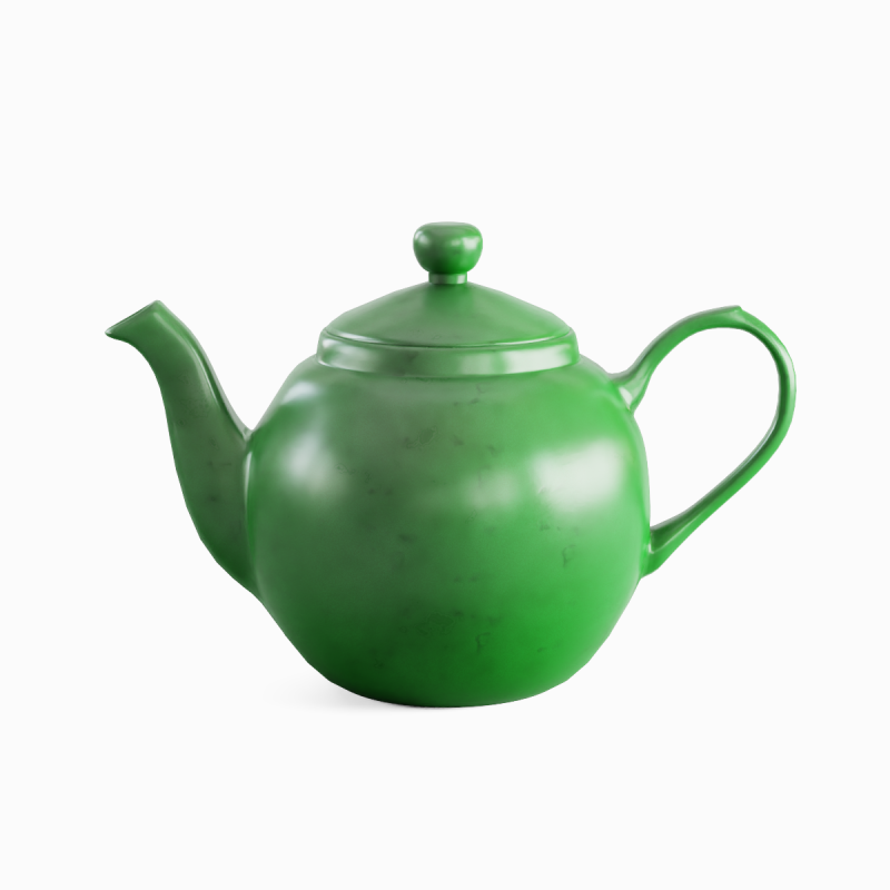 Ceramic Teapot 04 3D 模型 .c4d .max .obj .3ds .fbx .stl .blend