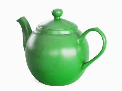 Ceramic Teapot 04 3D 模型