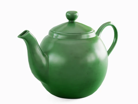 Ceramic Teapot 04 3D Model