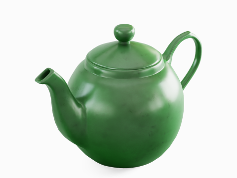 Ceramic Teapot 04 3D 模型