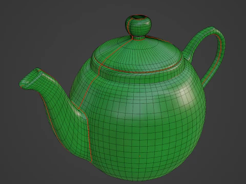 Ceramic Teapot 04 3D Model