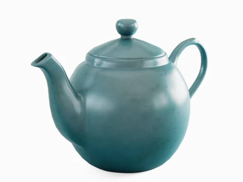 Ceramic Teapot 05 3D Model