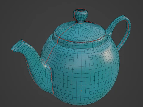 Ceramic Teapot 05 3D Model