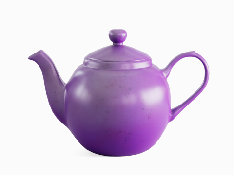 Ceramic Teapot 07 Model 3D