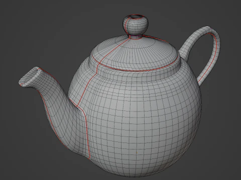 Ceramic Teapot 07 3D Model