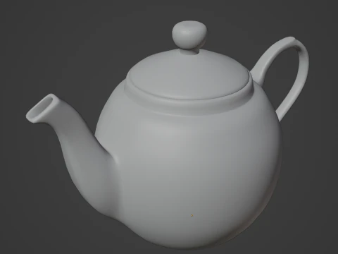 Ceramic Teapot 07 3D Model