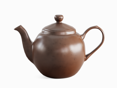 Ceramic Teapot 08 Model 3D