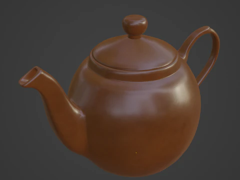 Ceramic Teapot 08 3D Model