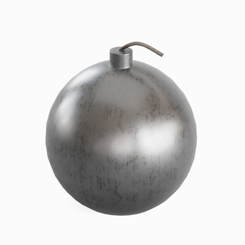 Bomb 02 Model 3D .c4d .max .obj .3ds .fbx .stl .blend