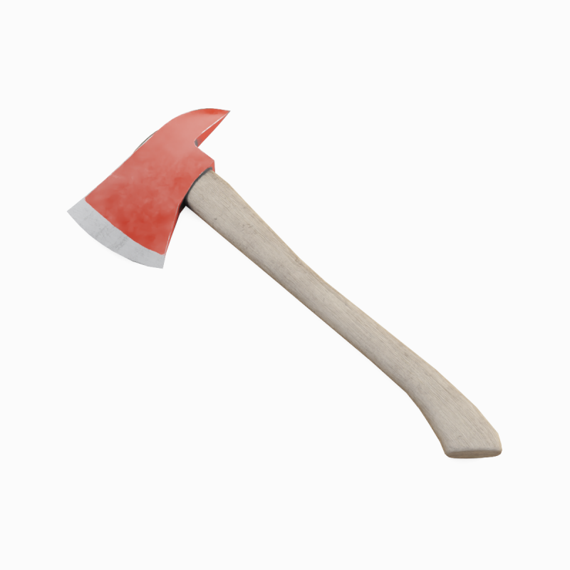 소방 도끼 01 3D 모델 .c4d .max .obj .3ds .fbx .stl .blend