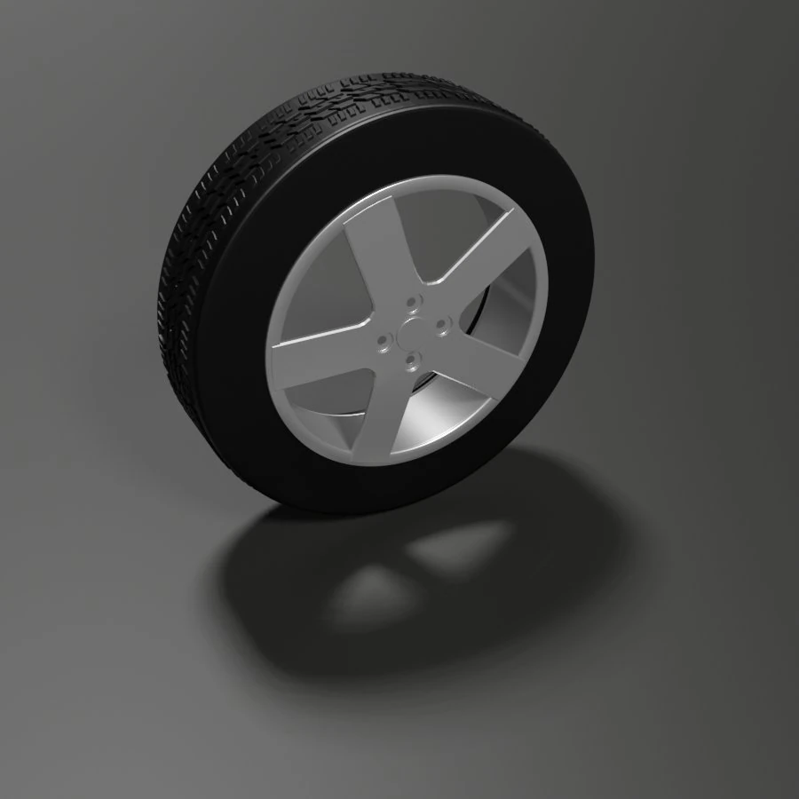 Rim and tire 3D Model .c4d .max .obj .3ds .fbx .stl .blend 