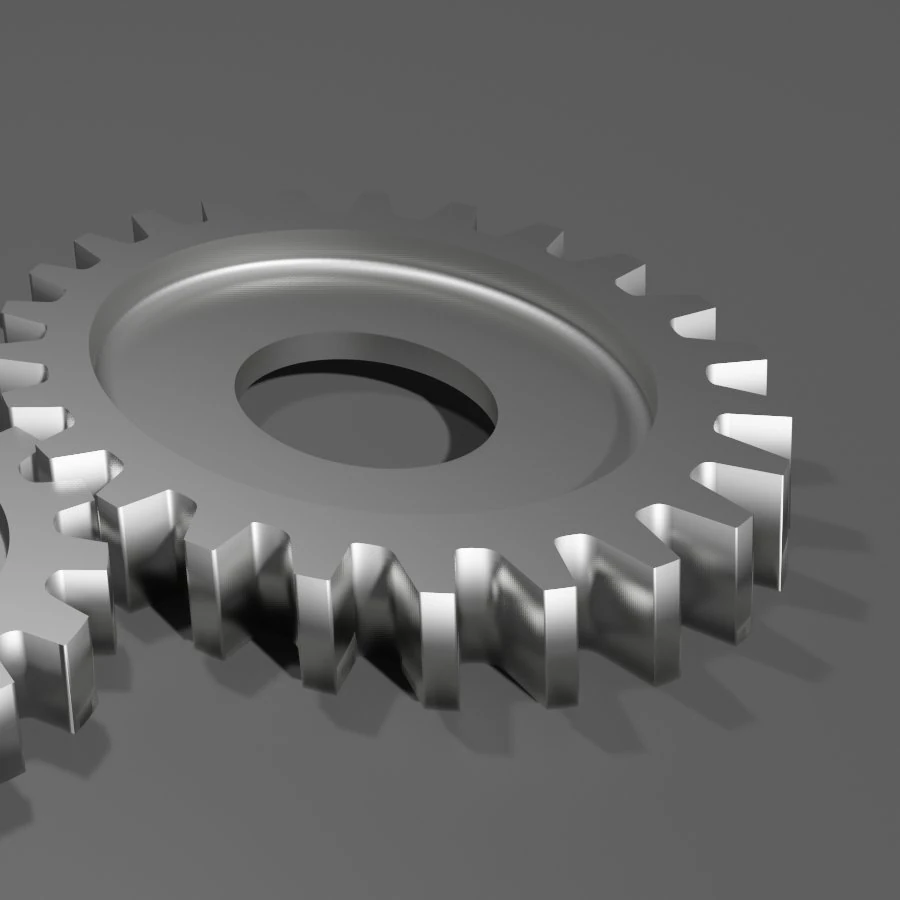 2 gears in 3 dimensions 3D Model .c4d .max .obj .3ds .fbx .stl .blend
