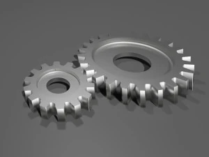 2 gears in 3 dimensions 3D Model