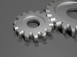 2 gears in 3 dimensions 3D मॉडल