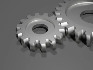 2 gears in 3 dimensions 3D Model