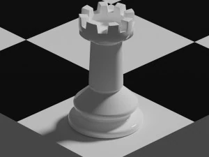 Башенная шахматная фигура 3D Принт Модель