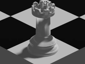 Tower chess piece 3D Print Model