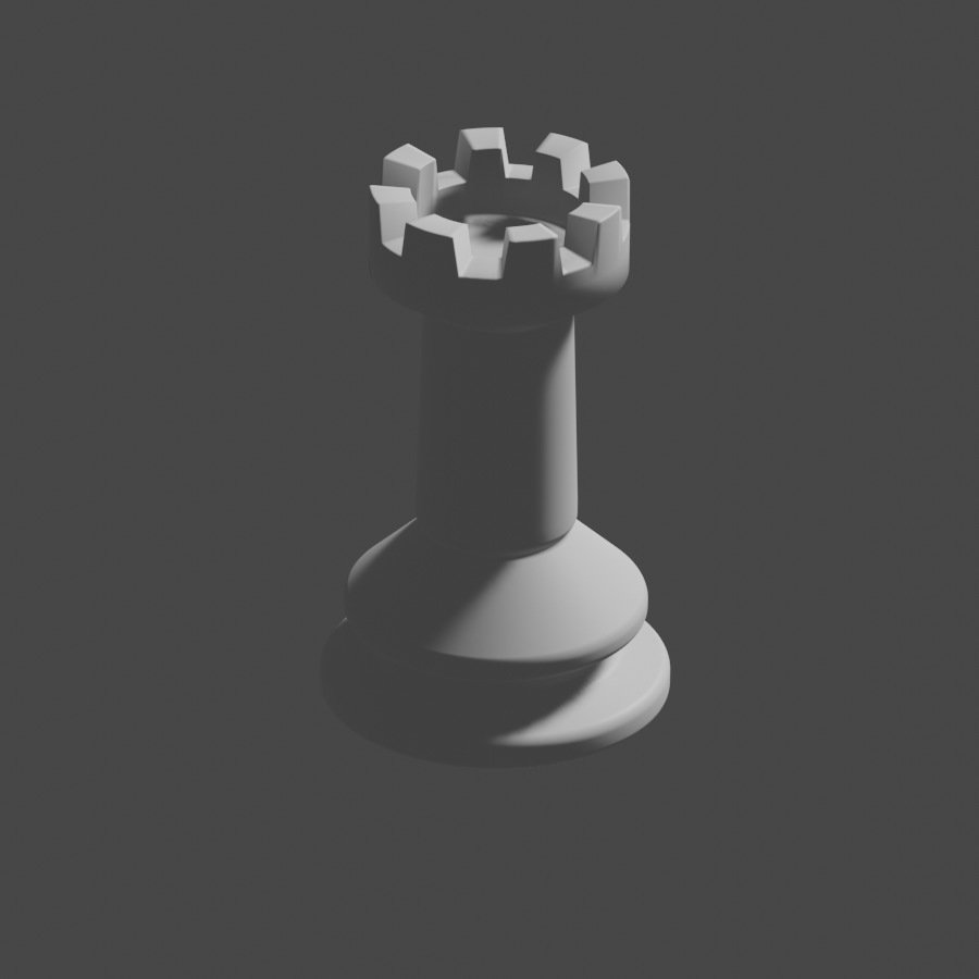 Tower Chess Game Piece - Torre Jogo de Xadrez 3D model