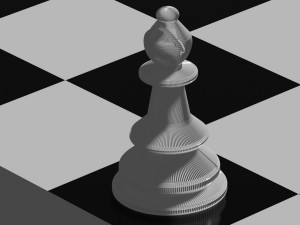 Chess bishop 3D प्रिंट मॉडल