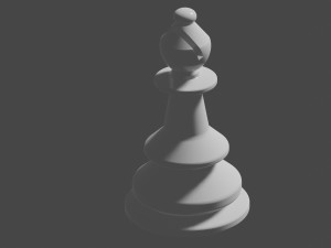 Chess bishop 3D प्रिंट मॉडल