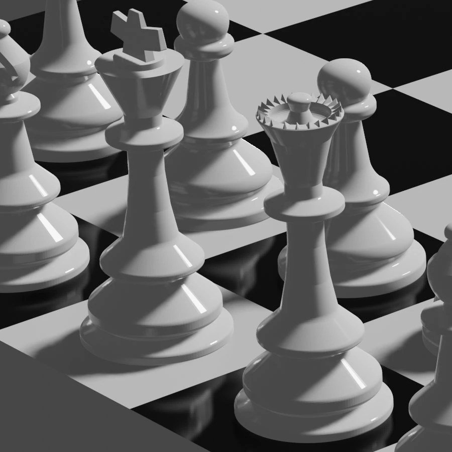 Complete chess 3D Print Model .c4d .max .obj .3ds .fbx .stl .blend